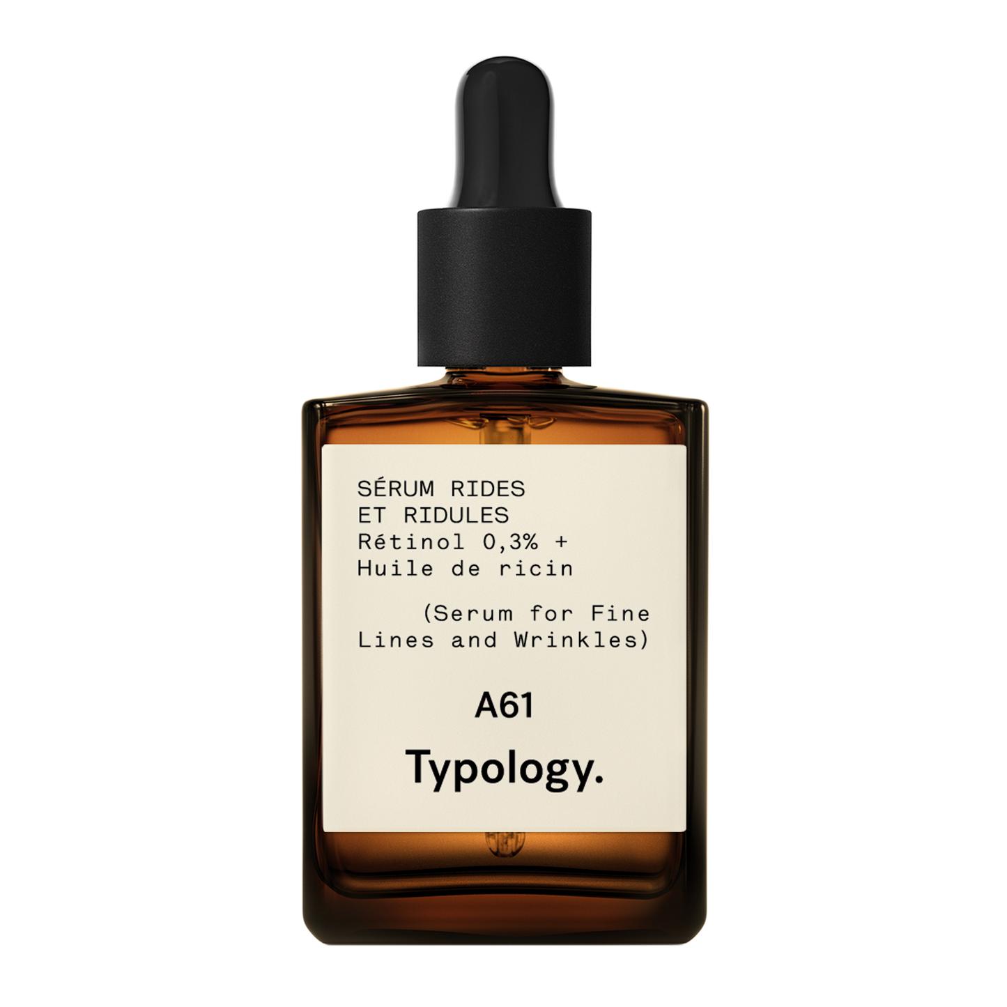 Sérum Rides et Ridules A61
Rétinol 0,3% + Huile de ricin