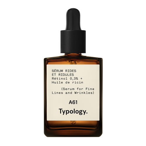 Sérum Rides et Ridules A61
Rétinol 0,3% + Huile de ricin
