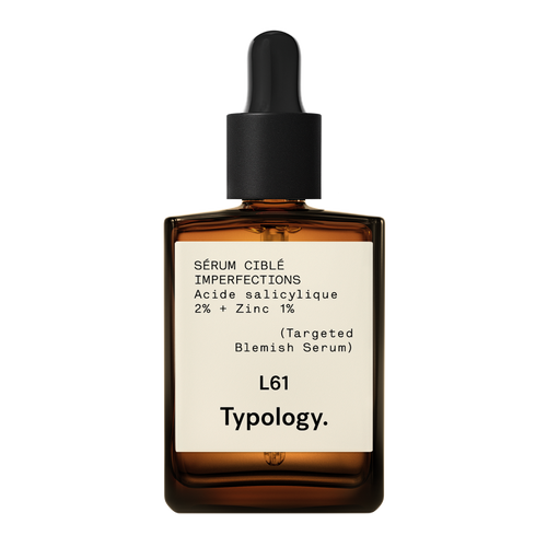 Sérum Ciblé Imperfections L61
Acide salicylique 2% + Zinc 1%